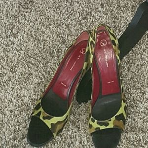 St. John open toe pumps